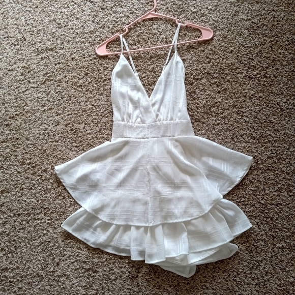 Princess Polly Women's Theodora Romper White Size Small - Picture 2 of 8